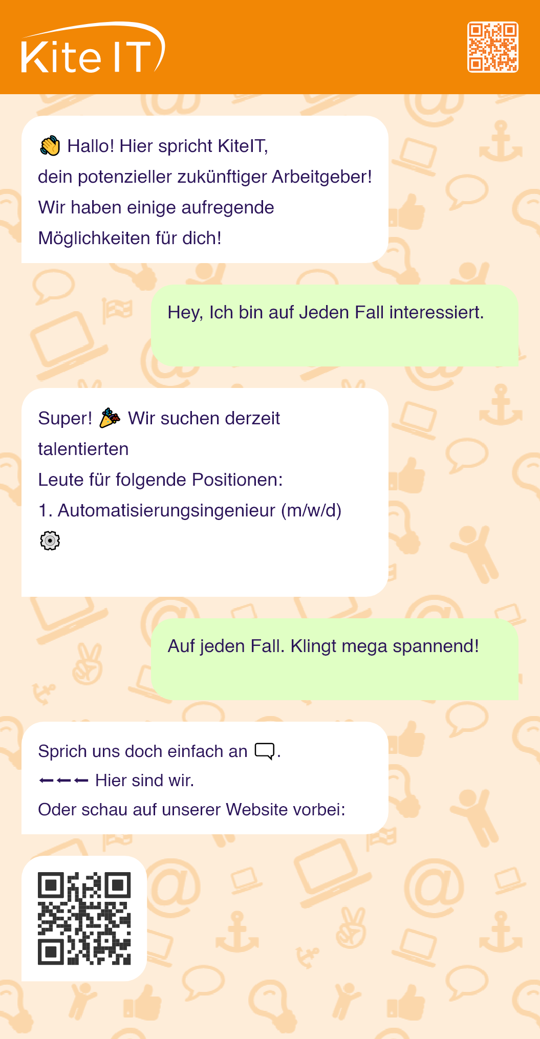 Entwurf 4: Chat-Bubble Konzept