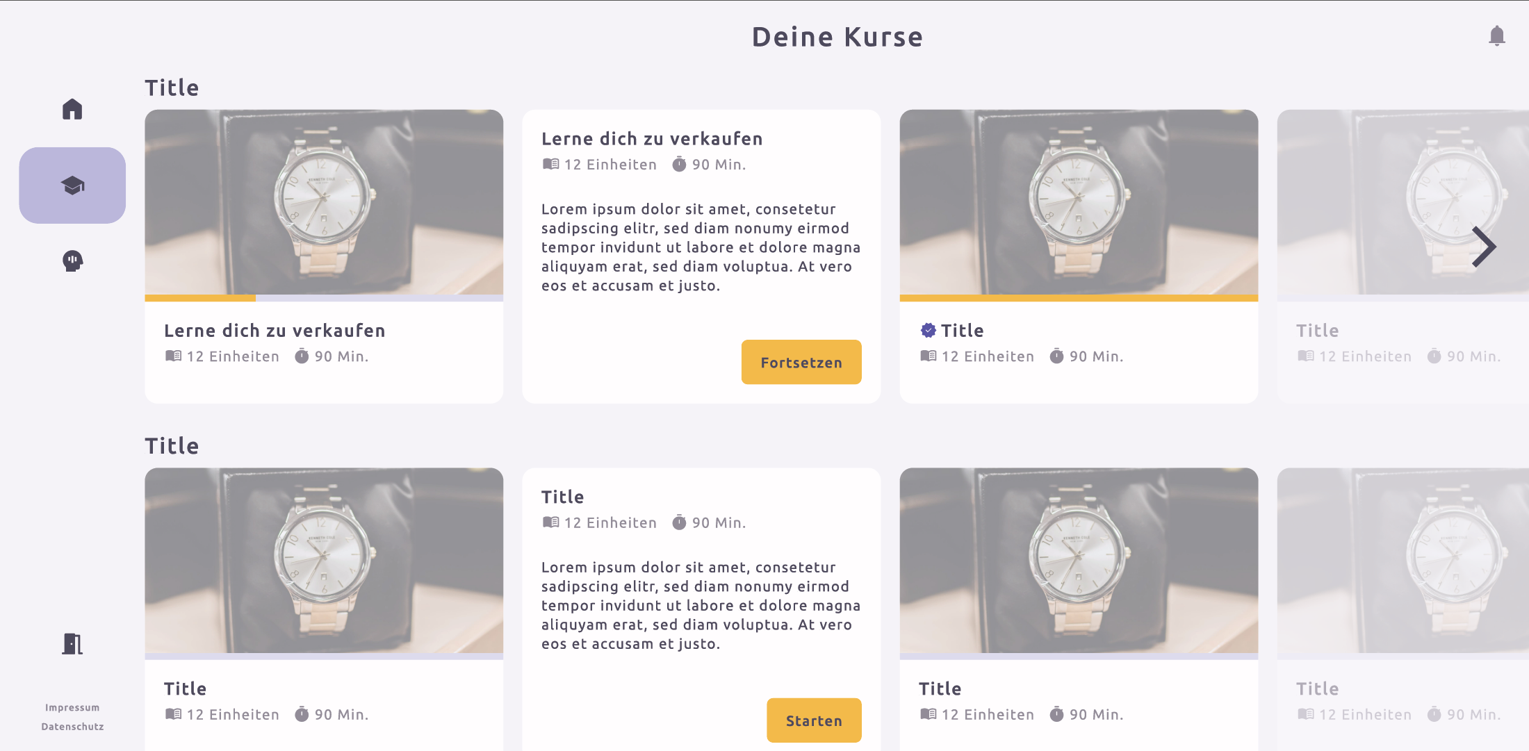 Vorschau der Vue.js Scroll Feature Komponente